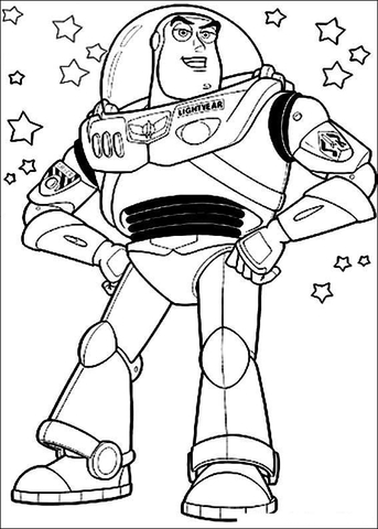 Strong Buzz Lightyear  Coloring Page